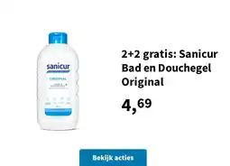 Plein.nl 2+2 gratis: Sanicur Bad en Douchegel Original aanbieding