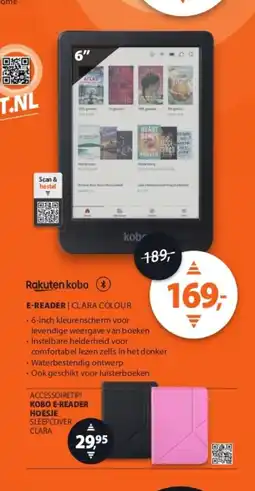 Expert Rakuten kobo E-READER | CLARA COLOUR aanbieding