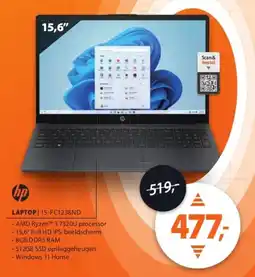Expert LAPTOP 15-FC1238ND hp aanbieding