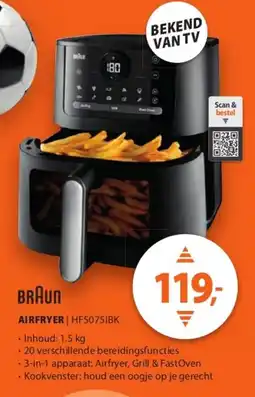 Expert BRAUN AIRFRYER | HF5075IBK aanbieding