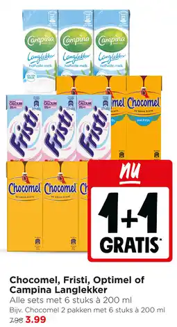Jumbo Chocomel, Fristi, Optimel of Campina Langlekker aanbieding