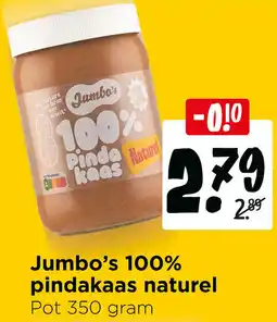 Jumbo Jumbo's 100% pindakaas naturel aanbieding