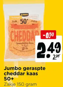 Jumbo Jumbo geraspte cheddar kaas 50+ aanbieding