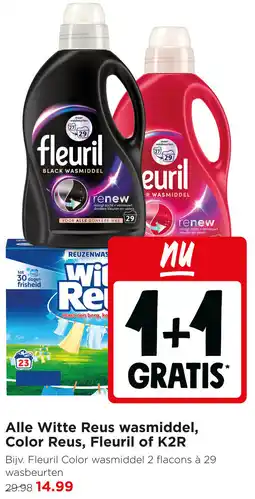 Jumbo Alle Witte Reus wasmiddel, Color Reus, Fleuril of K2R aanbieding