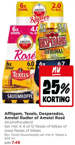 Jumbo Affligem, Texels, Desperados, Amstel Radler of Amstel Rosé aanbieding
