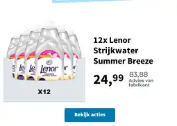 Plein.nl 12x Lenor Strijkwater Summer Breeze aanbieding