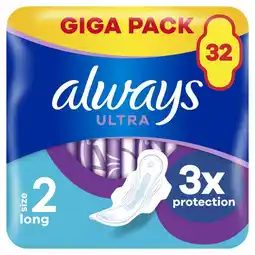 Etos Always Ultra Maandverband Long Met Vleugels 32 Stuks aanbieding