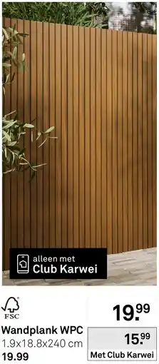 Karwei Wandplank WPC aanbieding