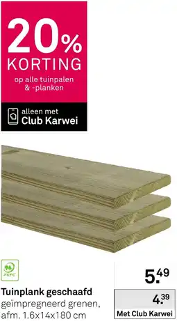 Karwei Tuinplank geschaafd aanbieding
