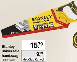 Karwei Stanley universele handzaag aanbieding