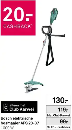 Karwei Bosch elektrische bosmaaier AFS 23-37 aanbieding