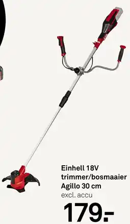 Karwei Einhell 18V trimmer/bosmaaier Agillo 30 cm aanbieding