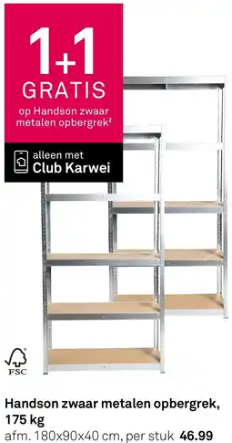Karwei Handson zwaar metalen opbergrek aanbieding