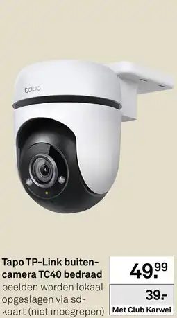 Karwei Tapo TP-Link buitencamera TC40 bedraad aanbieding