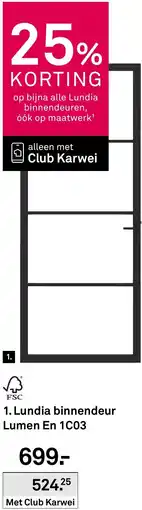 Karwei Lundia binnendeur Lumen En 1C03 aanbieding