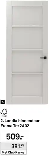 Karwei Lundia binnendeur Frama Tre 2A02 aanbieding