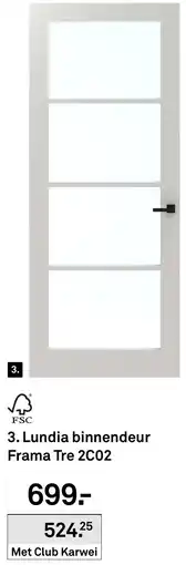 Karwei Lundia binnendeur Frama Tre 2C02 aanbieding