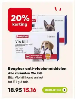 Pets Place Beaphar anti-vlooienmiddelen Alle varianten Vlo Kill. aanbieding