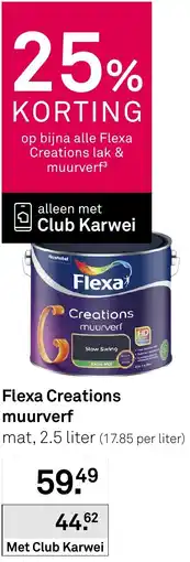 Karwei Flexa Creations muurverf aanbieding