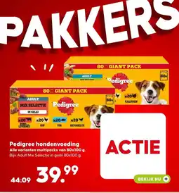 Pets Place Pedigree hondenvoeding Alle varianten multipacks van 80x100 g. aanbieding