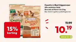 Pets Place Country's Best kippenvoer Alle varianten Gold, Gra-mix of Farm 4 en 5 kg. aanbieding