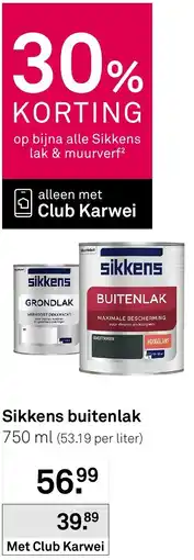 Karwei Sikkens buitenlak aanbieding