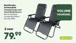 Pets Place BestGarden tuinmeubels Camping lounge stoel. Verschillende kleuren. aanbieding