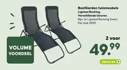 Pets Place BestGarden tuinmeubels Ligstoel Rocking. Verschillende kleuren. aanbieding