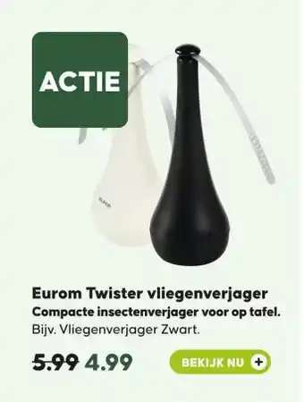 Eurom Twister vliegenverjager Compacte insectenverjager voor op tafel.