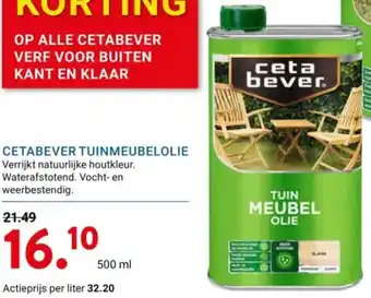 Kluswijs Cetabever tuinmeubelolie aanbieding