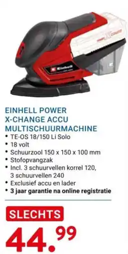 Kluswijs Einhell power x-change accu multischuurmachine aanbieding