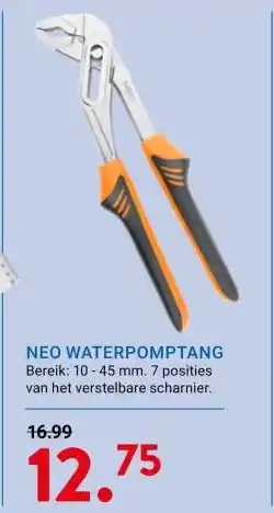 Kluswijs NEO WATERPOMPTANG aanbieding