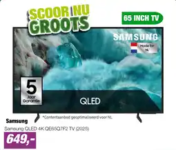 EP Samsung QLED 4K QE65Q7F2 TV (2025) aanbieding