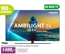 EP Philips 55OLED850 4K OLED Ambilight TV (2025) aanbieding