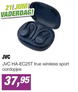 EP JVC HA-EC25T true wireless sport oordopjes aanbieding