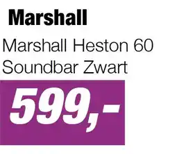 EP Marshall Heston 60 Soundbar Zwart aanbieding