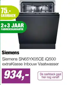 EP Siemens SN65YX05CE iQ500 extraKlasse Inbouw Vaatwasser aanbieding
