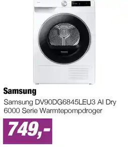 EP Samsung DV90DG6845LEU3 AI Dry 6000 Serie Warmtepompdroger aanbieding