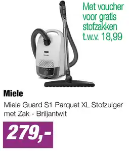 EP Miele Guard S1 Parquet XL Stofzuiger met Zak - ​Briljantwit aanbieding