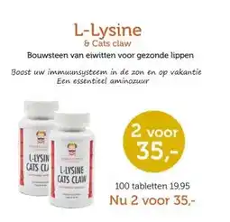 De Rode Pilaren L-Lysine & Cats claw aanbieding