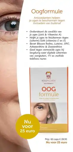 De Rode Pilaren Oogformule aanbieding