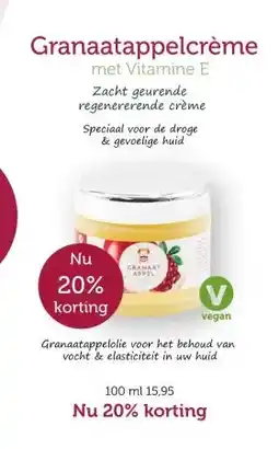 De Rode Pilaren Granaatappelcrème met Vitamine E aanbieding