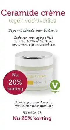 De Rode Pilaren Ceramide crème aanbieding
