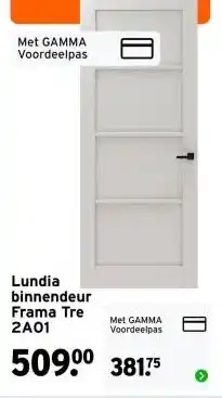 GAMMA Lundia binnendeur Frama Tre 2A01 aanbieding