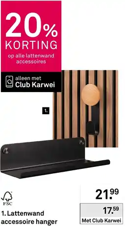 Karwei Lattenwand accessoire hanger aanbieding