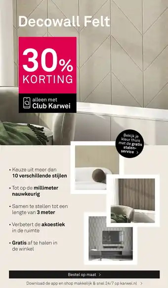 Karwei Decowall Felt aanbieding