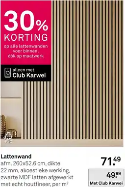 Karwei Lattenwand aanbieding