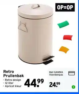 GAMMA Retro Prullenbak aanbieding