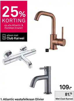 Karwei Atlantic wastafelkraan Olivier aanbieding