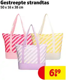 Kruidvat Gestreepte strandtas aanbieding